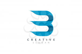 The initial letter B, number 3, logo design is elegant and fashionable. Minimalist and modern vector illustration design suitable for business or spa brands, hotel, beauty, health, fashion, cosmetics, boutique, salon, yoga, therapy.