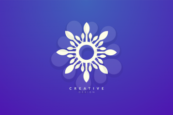 Design abstract flower and leaf logo for spa, hotel, beauty, health, fashion, cosmetic, boutique, salon, yoga, therapy. Simple and modern vector design for your business brand or product.