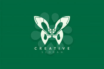 Logo design of the pelvis with a butterfly shape. Minimalist and modern vector illustration design suitable for business or healthcare brands.