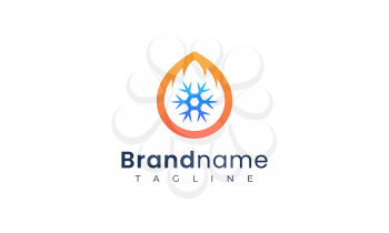 fire and ice logo template
