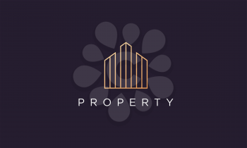 logo design template for a luxury and classy property company with a professional and modern style