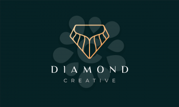 diamond logo shaped simple and modern with luxury concept for business