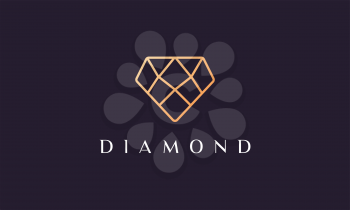 glamor diamond logo with simple and modern concept