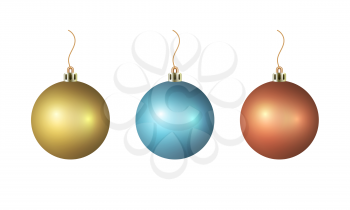 shiny christmas ball ornaments, merry christmas decorations. realistic christmas ball vector design
