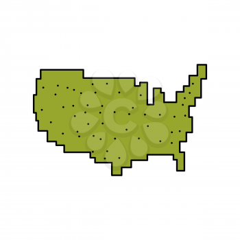 Map USA isolated. America sign. United States. Landmark America. USA symbol