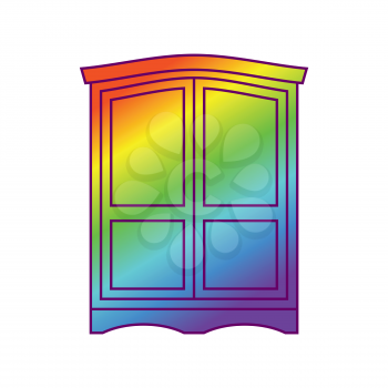 Wardrobe LGBT Open door. Get out of wardrobe gay. recognition Furniture