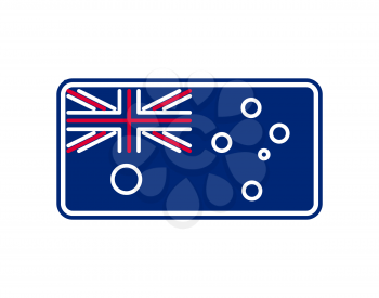 Australia flag linear style. Sign Australian. National Symbol  