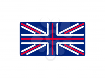 United Kingdom flag linear style. Sign Britain. National Symbol  
