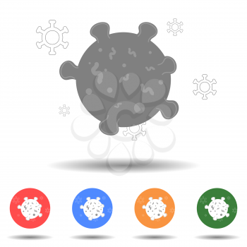 Big corona virus vector icon with isolated background