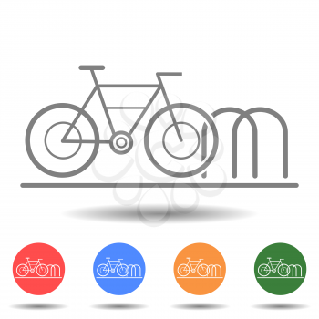 Bicycle parking icon vector logo isolated on background