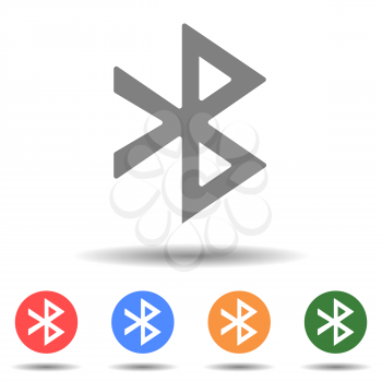 Bluetooth icon vector logo with a isolated background