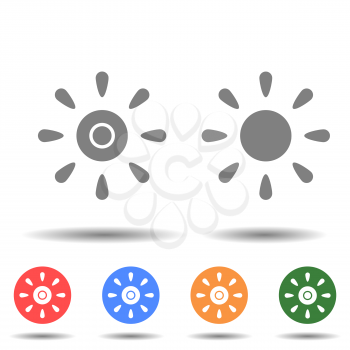 Brightness icon vector logo isolated on background
