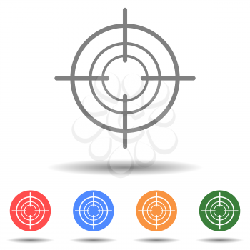Round center tool icon vector logo isolated on background