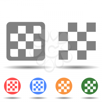 Round chess board icon vector logo isolated on background