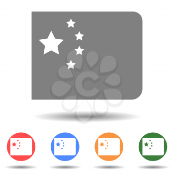 Chine flag icon vector logo isolated on background