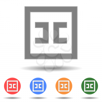 CC Creative Commons icon vector logo isolated on background