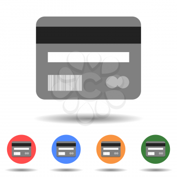 Credit card backside icon vector logo isolated on background