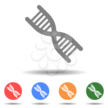 DNA molecule icon vector logo isolated on background