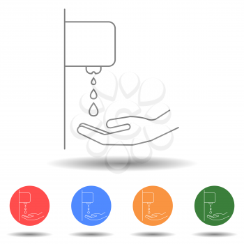 Hand hygiene cleaning vector icon isolated background