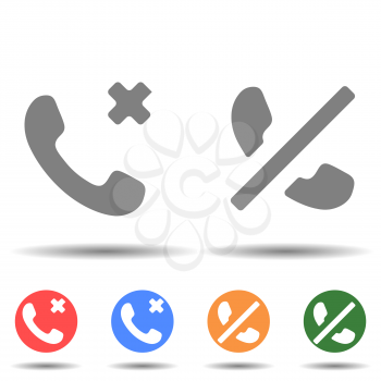 Call block, reject icon vector logo isolated on background