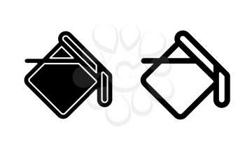 Paint bucket linear icon vector, black and white version