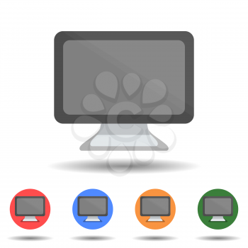 PC monitor icon vector logo isolated on background