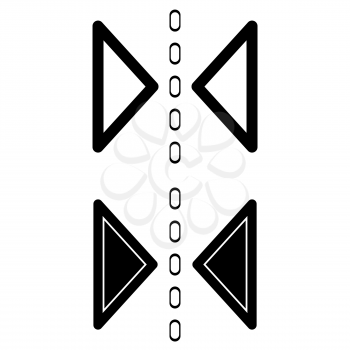 Reflect icon vector logo, black and white version