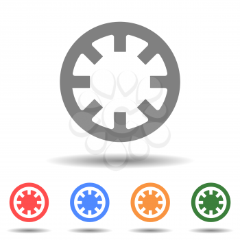Circle center icon vector logo isolated on background