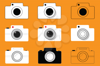 Cameras collection icon pack, Photography icons in for any purposes