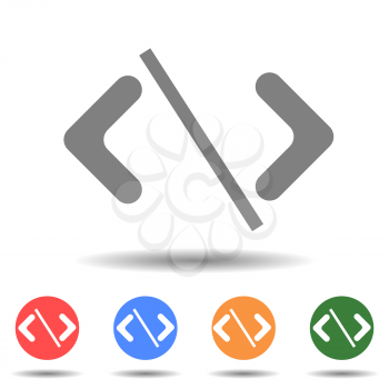 Coding symbol programming vector icon