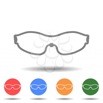 Cycling glasses icon vector isolated