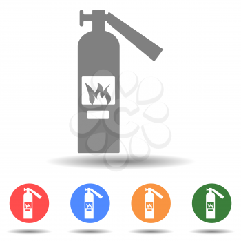 Fire extinguisher icon vector in simple style