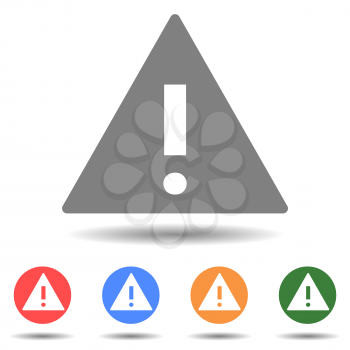 General warning sign with exclamation mark icon vector