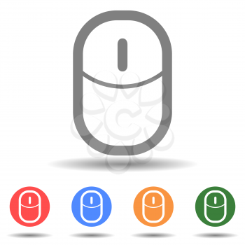 Wireless Mac computer mouse vector icon