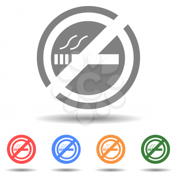 No smoking sign vector icon isolated