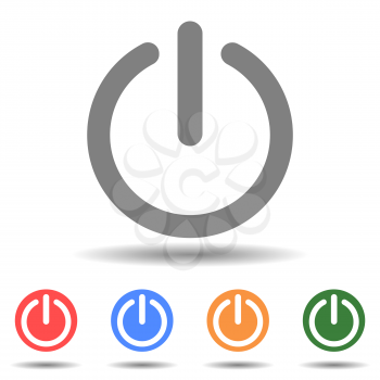 Turn on off button icon vector