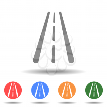 Roadway highway vector icon in simple style