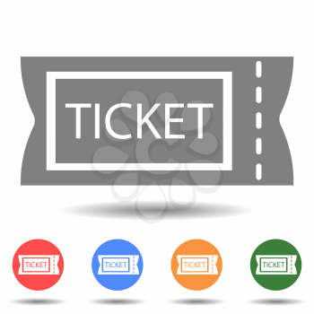 Ticket icon vector on white background