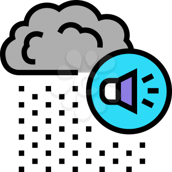 rain noise color icon vector. rain noise sign. isolated symbol illustration