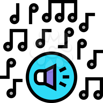 classical music melody color icon vector. classical music melody sign. isolated symbol illustration