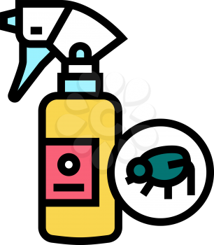 flea spray color icon vector. flea spray sign. isolated symbol illustration