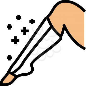 leg bandage health tratment color icon vector. leg bandage health tratment sign. isolated symbol illustration