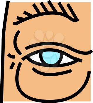 eye bag edema color icon vector. eye bag edema sign. isolated symbol illustration
