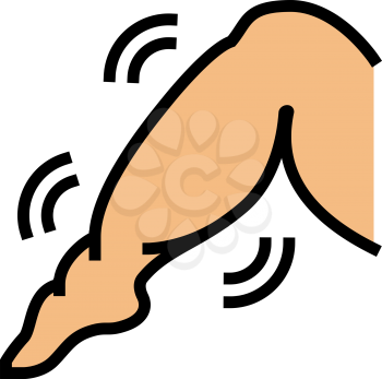calf muscle edema color icon vector. calf muscle edema sign. isolated symbol illustration