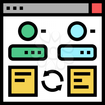 program app converter color icon vector. program app converter sign. isolated symbol illustration