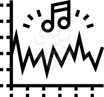 noise vibration infographic line icon vector. noise vibration infographic sign. isolated contour symbol black illustration