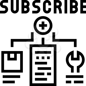 subscribe for monitoring order line icon vector. subscribe for monitoring order sign. isolated contour symbol black illustration