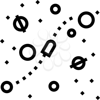 cosmic way between planets line icon vector. cosmic way between planets sign. isolated contour symbol black illustration