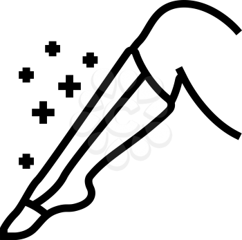 leg bandage health tratment line icon vector. leg bandage health tratment sign. isolated contour symbol black illustration