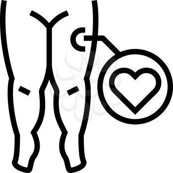 heart edema line icon vector. heart edema sign. isolated contour symbol black illustration